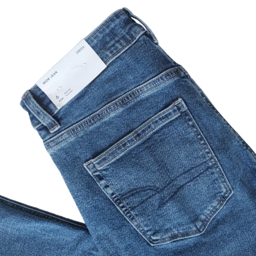 American Eagle Denim AEO Mom Jeans Size 6 Regular 28 NEW NWT - Picture 6 of 8